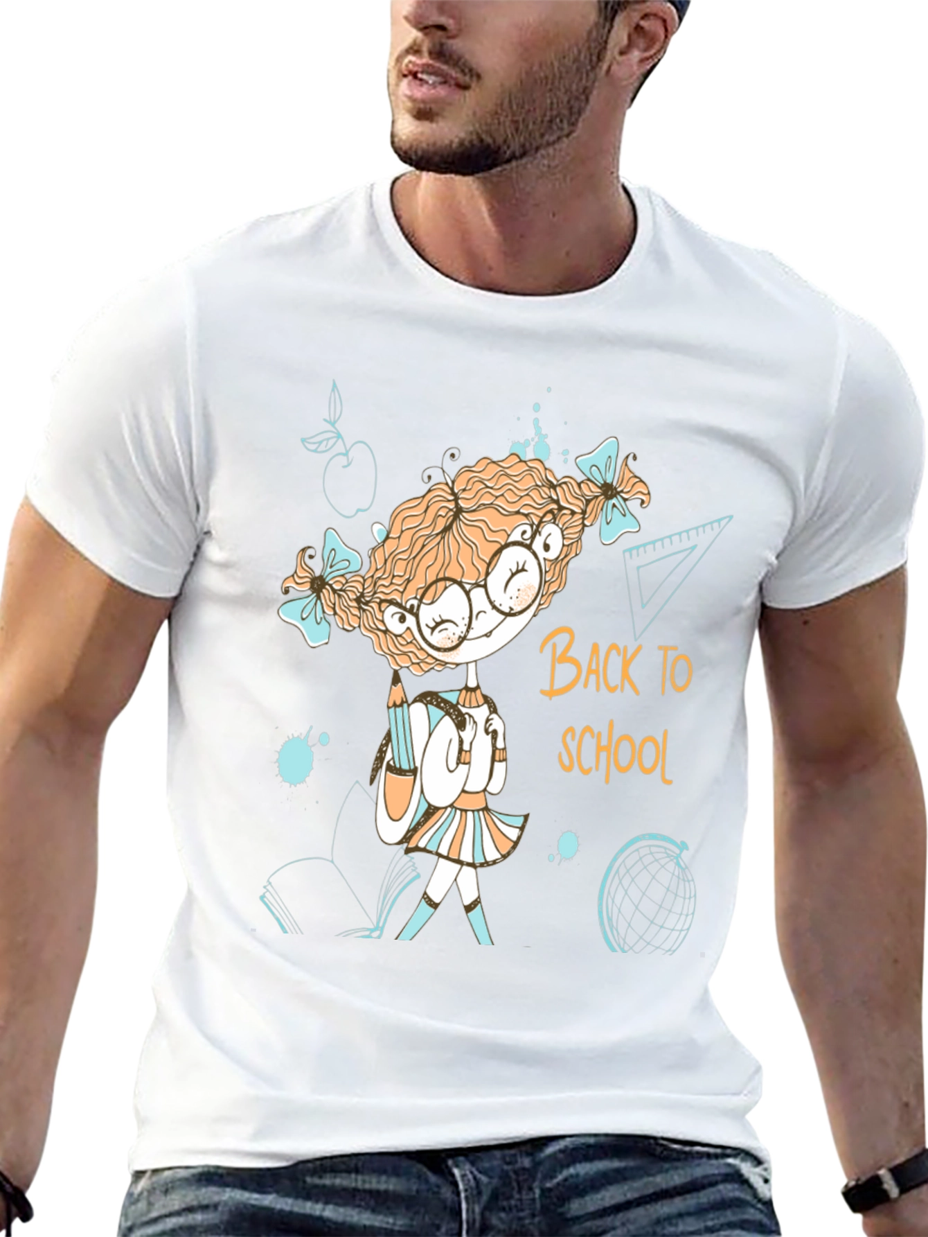 Back to School Graphic Tee for Men