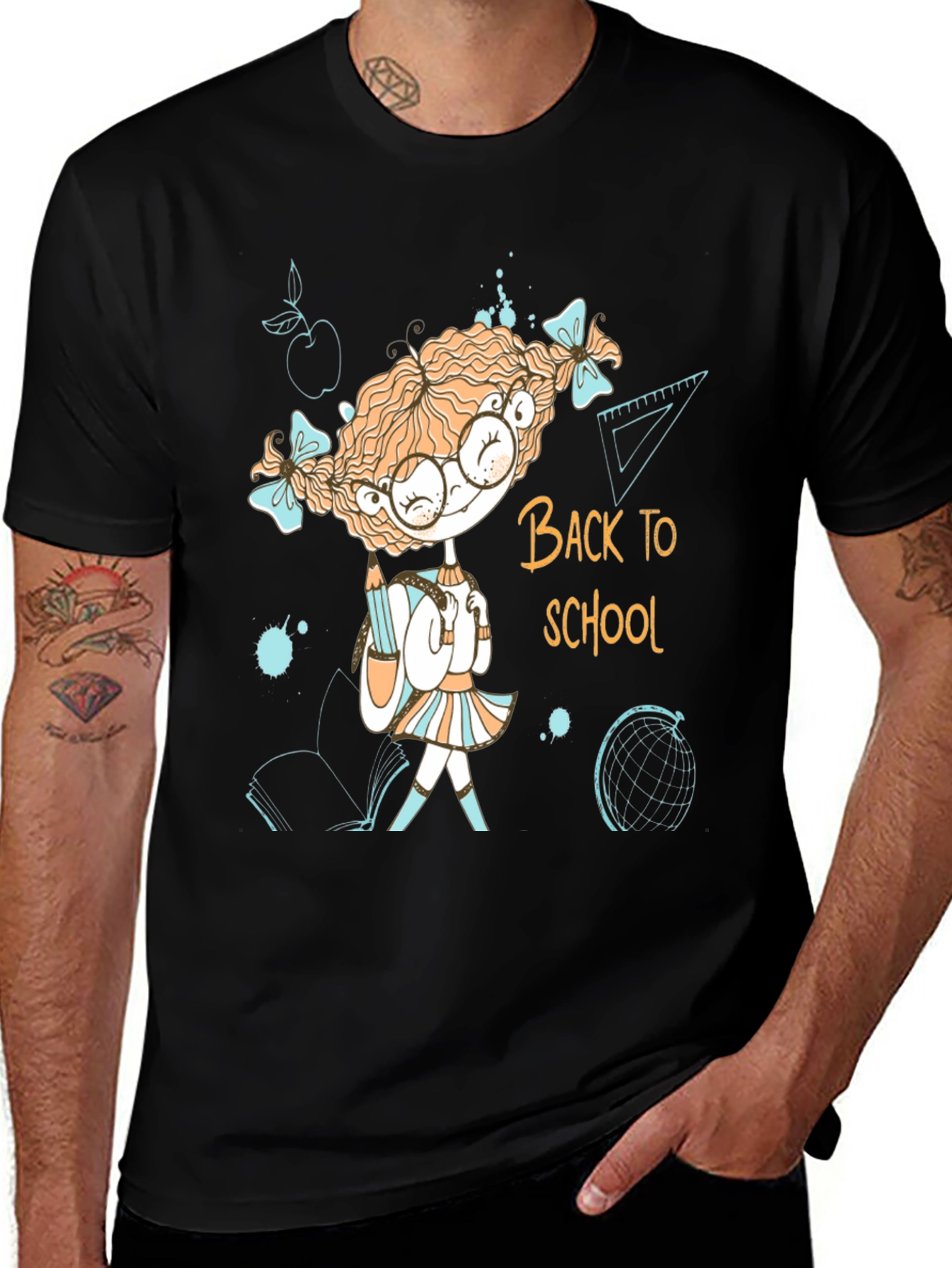 Back to School Graphic Tee for Men