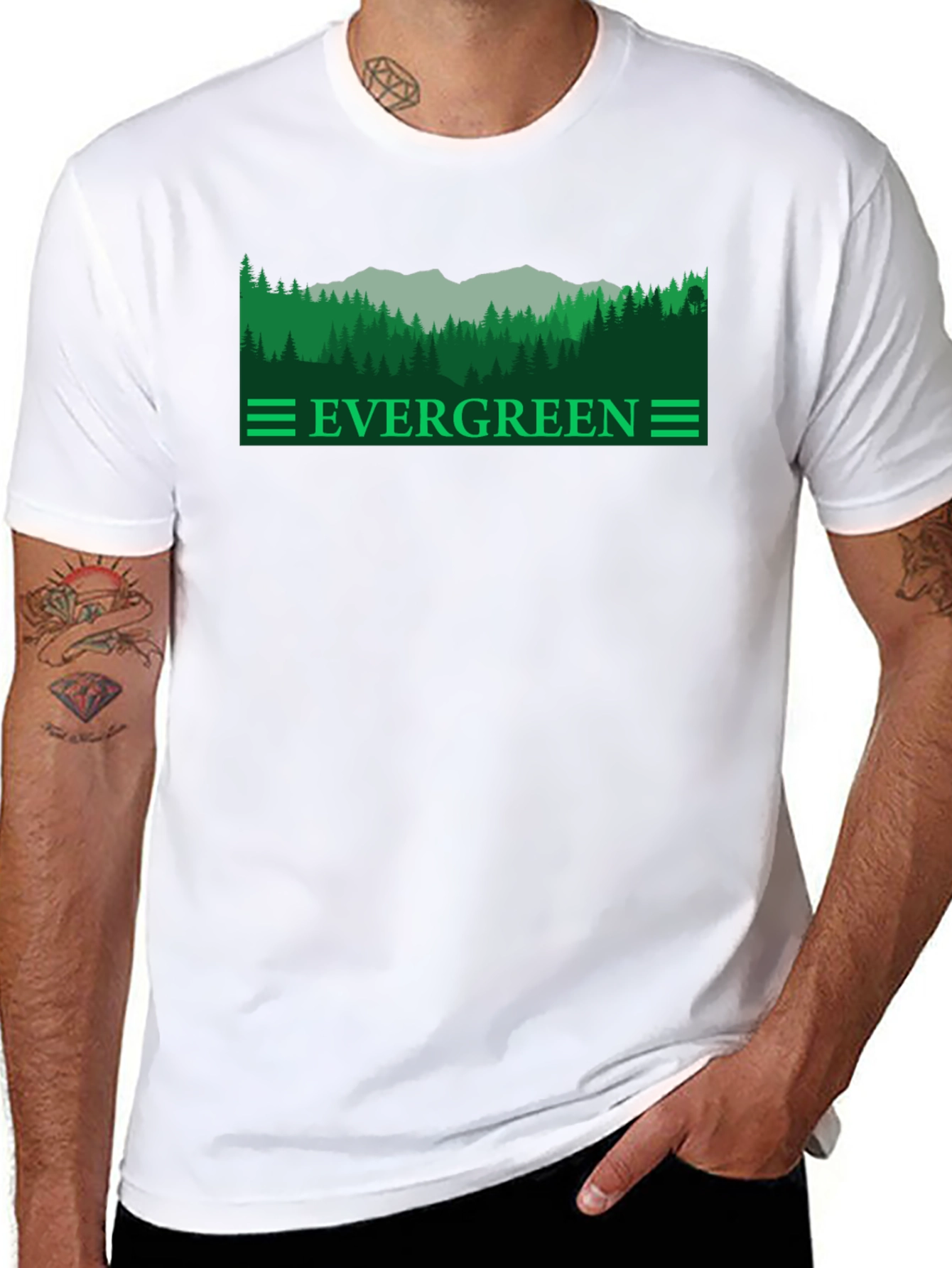 Evergreen Forest Graphic Tee - Nature Inspired