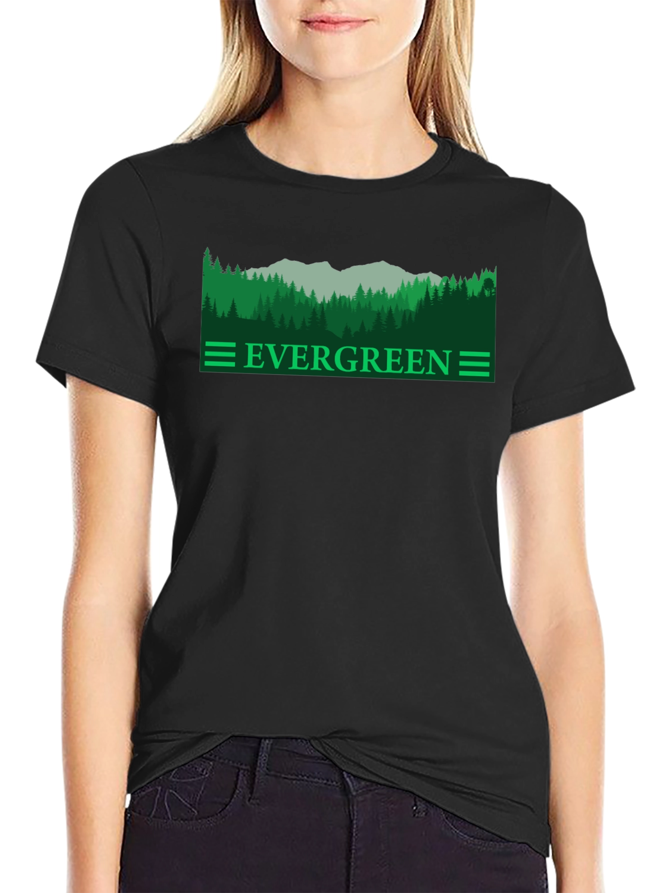 Evergreen Forest Graphic Tee - Nature Inspired