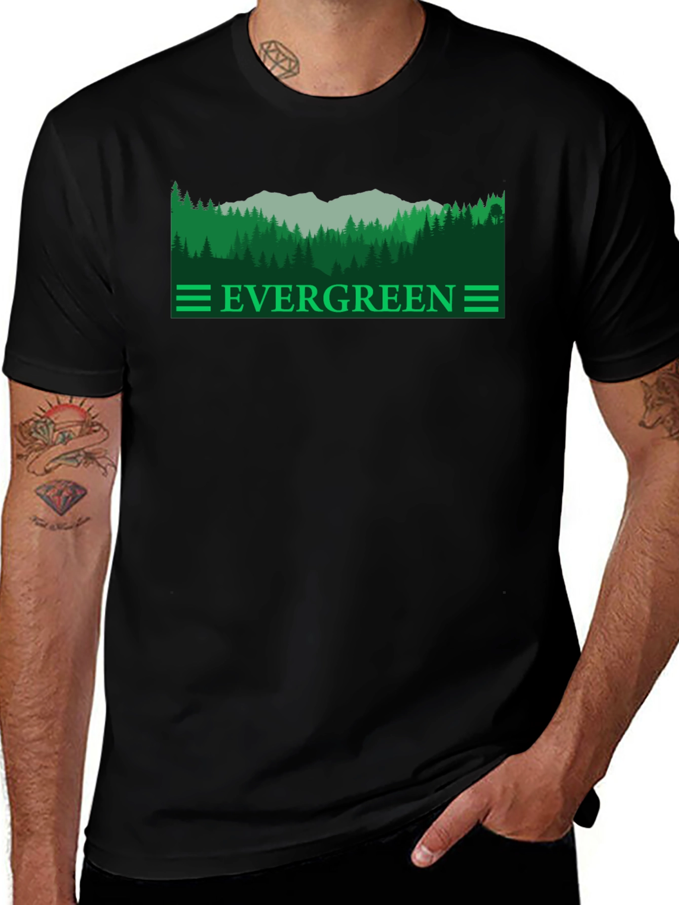 Evergreen Forest Graphic Tee - Nature Inspired