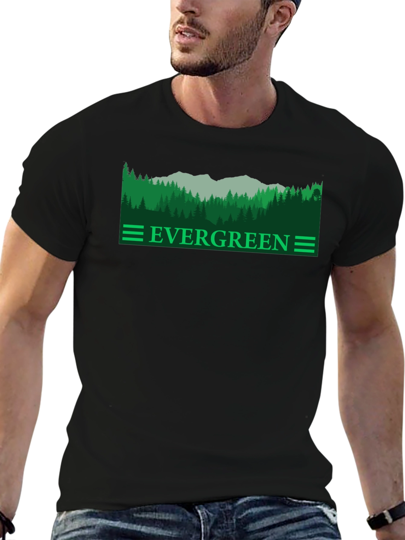 Evergreen Forest Graphic Tee - Nature Inspired