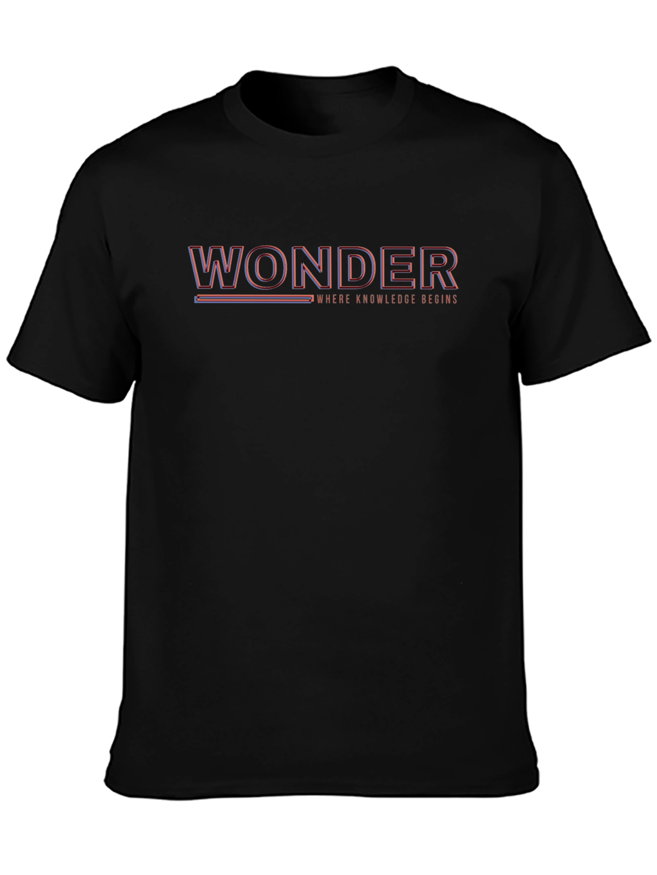 Wonder Knowledge Begins Graphic Tee - Black