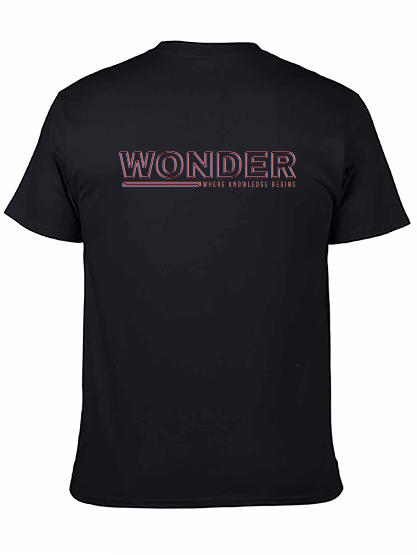 Wonder Knowledge Begins Graphic Tee - Black