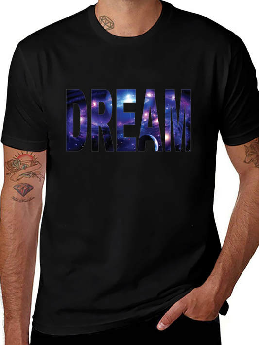 Dream Galaxy Print Black T-Shirt