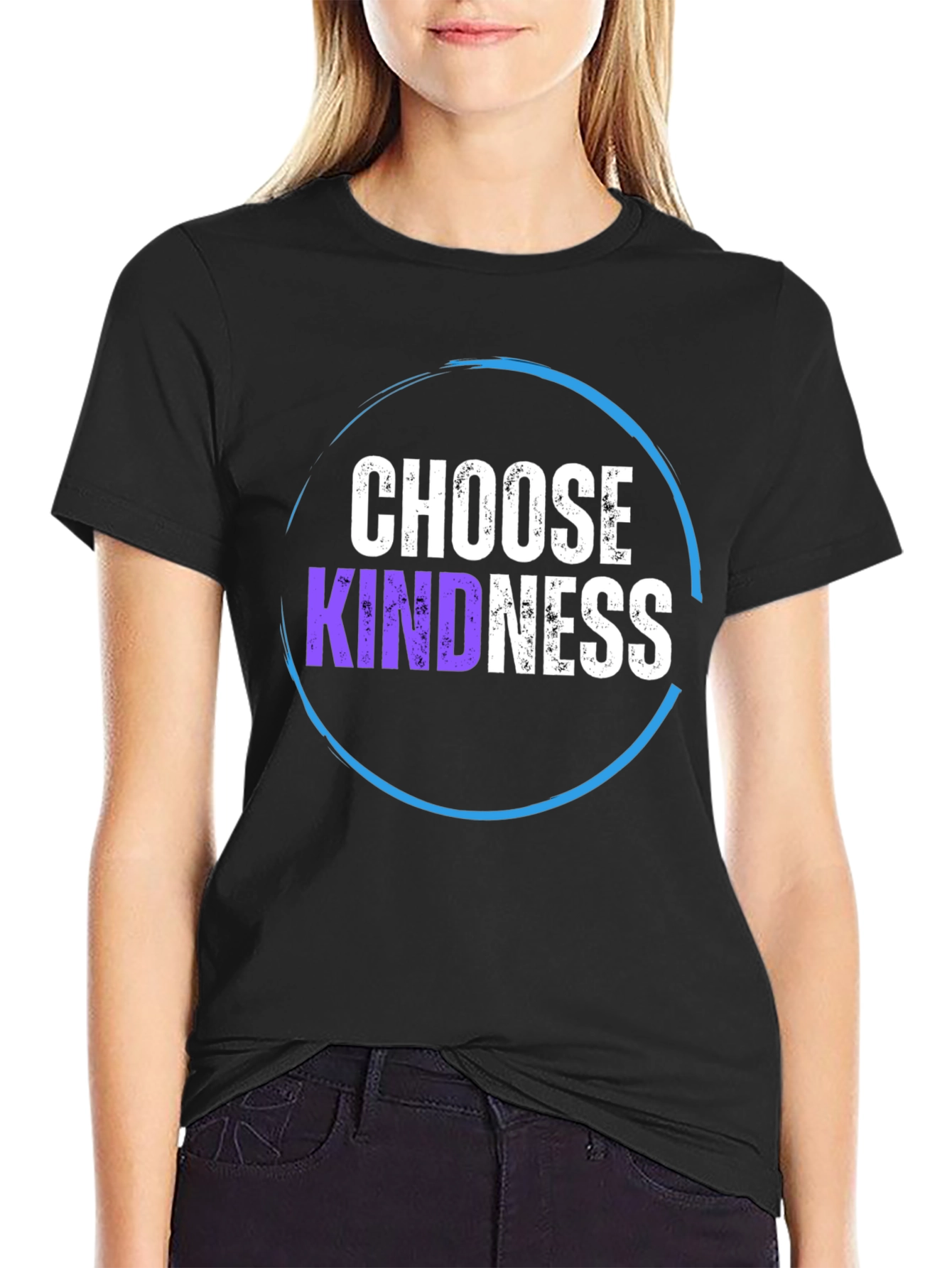 Choose Kindness Black Graphic T-Shirt