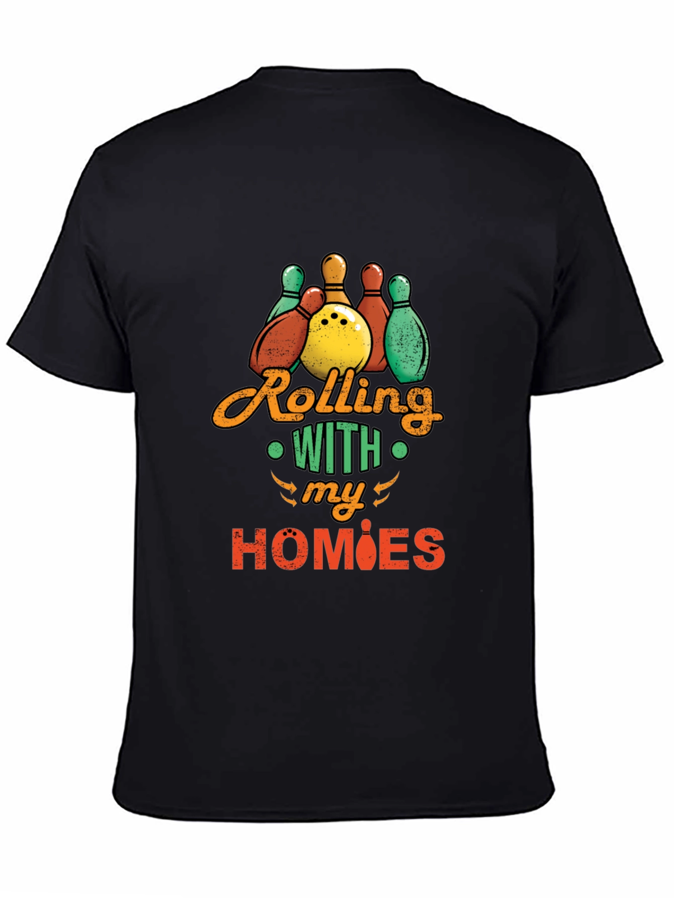 Rolling With My Homies Bowling Graphic Tee