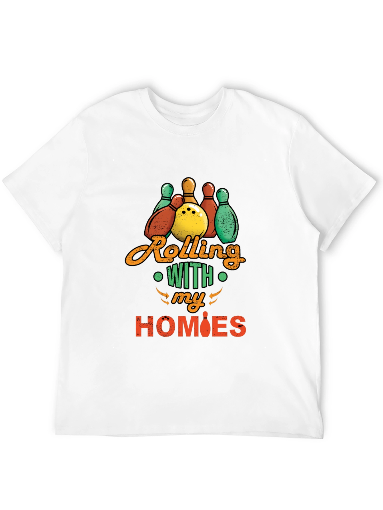 Rolling With My Homies Bowling Graphic Tee