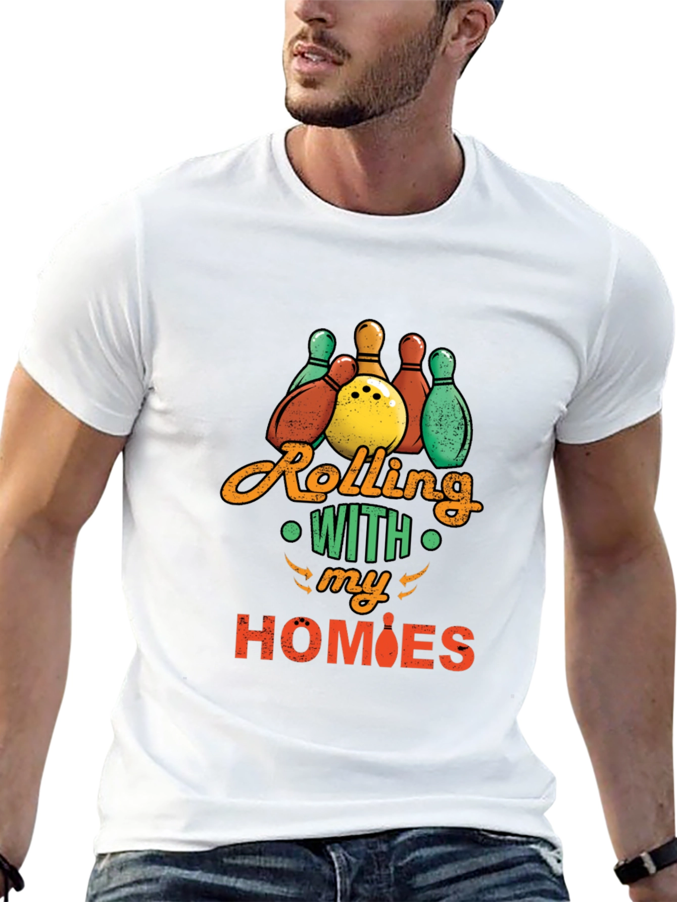 Rolling With My Homies Bowling Graphic Tee