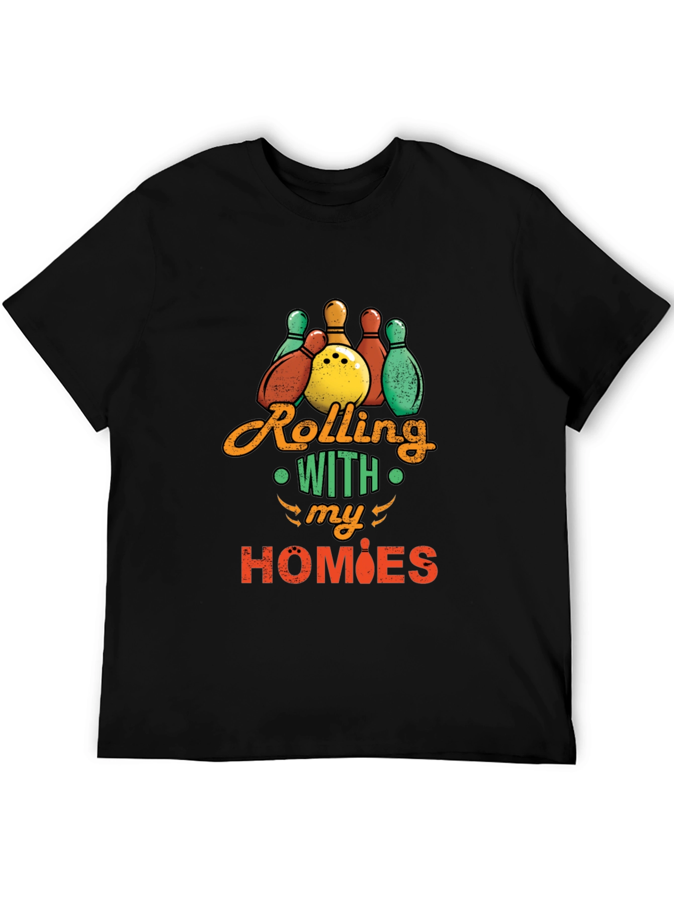 Rolling With My Homies Bowling Graphic Tee