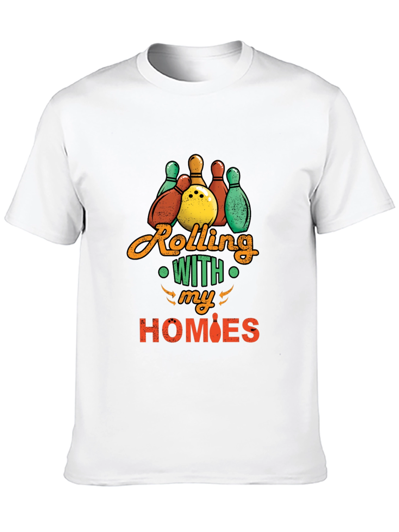 Rolling With My Homies Bowling Graphic Tee