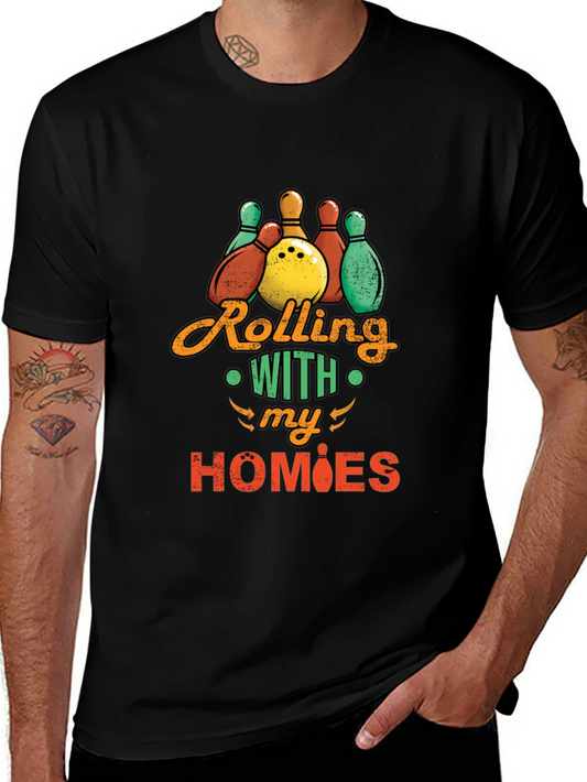 Rolling With My Homies Bowling Graphic Tee