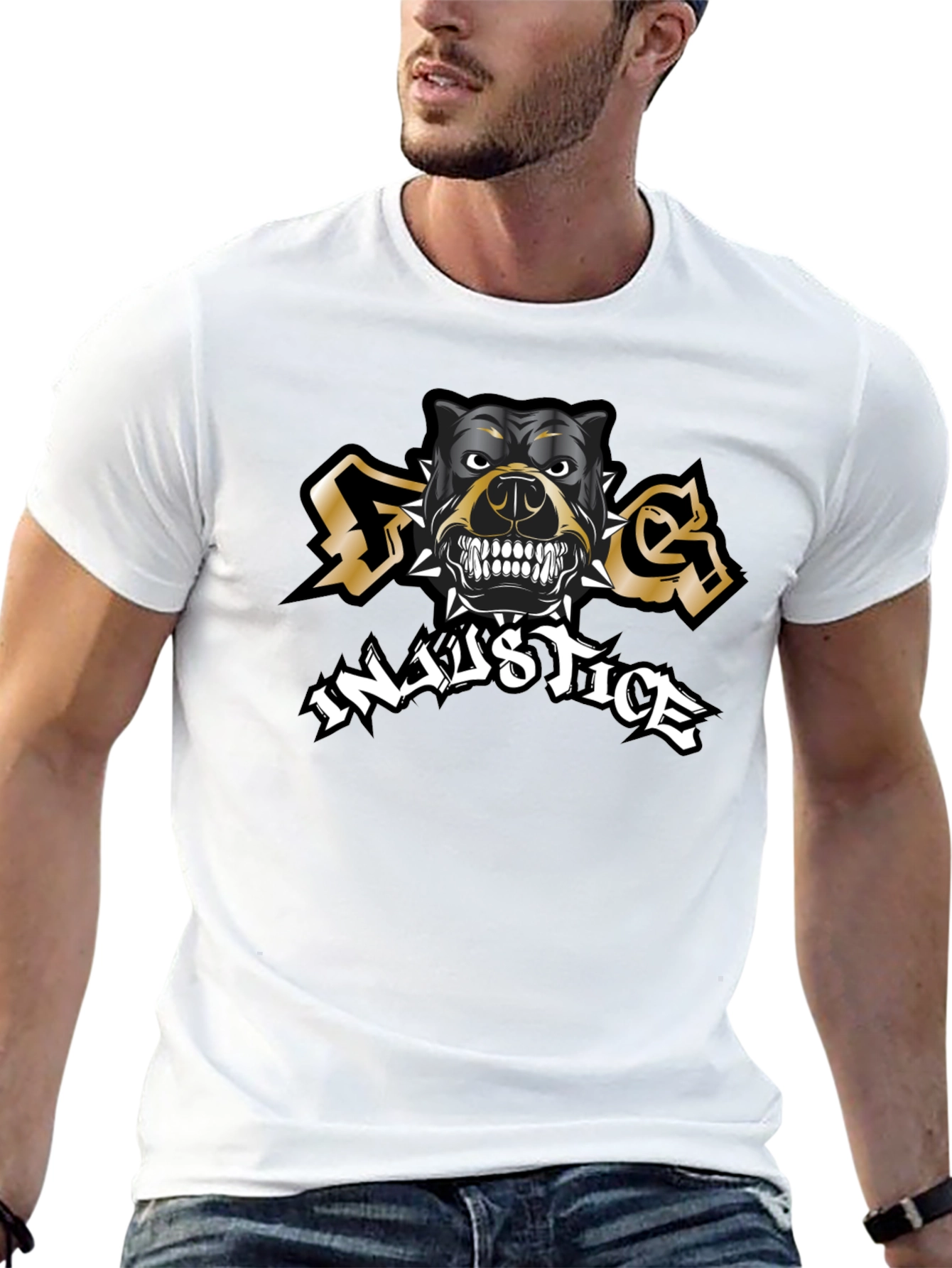 Dog Injustice Black T-Shirt