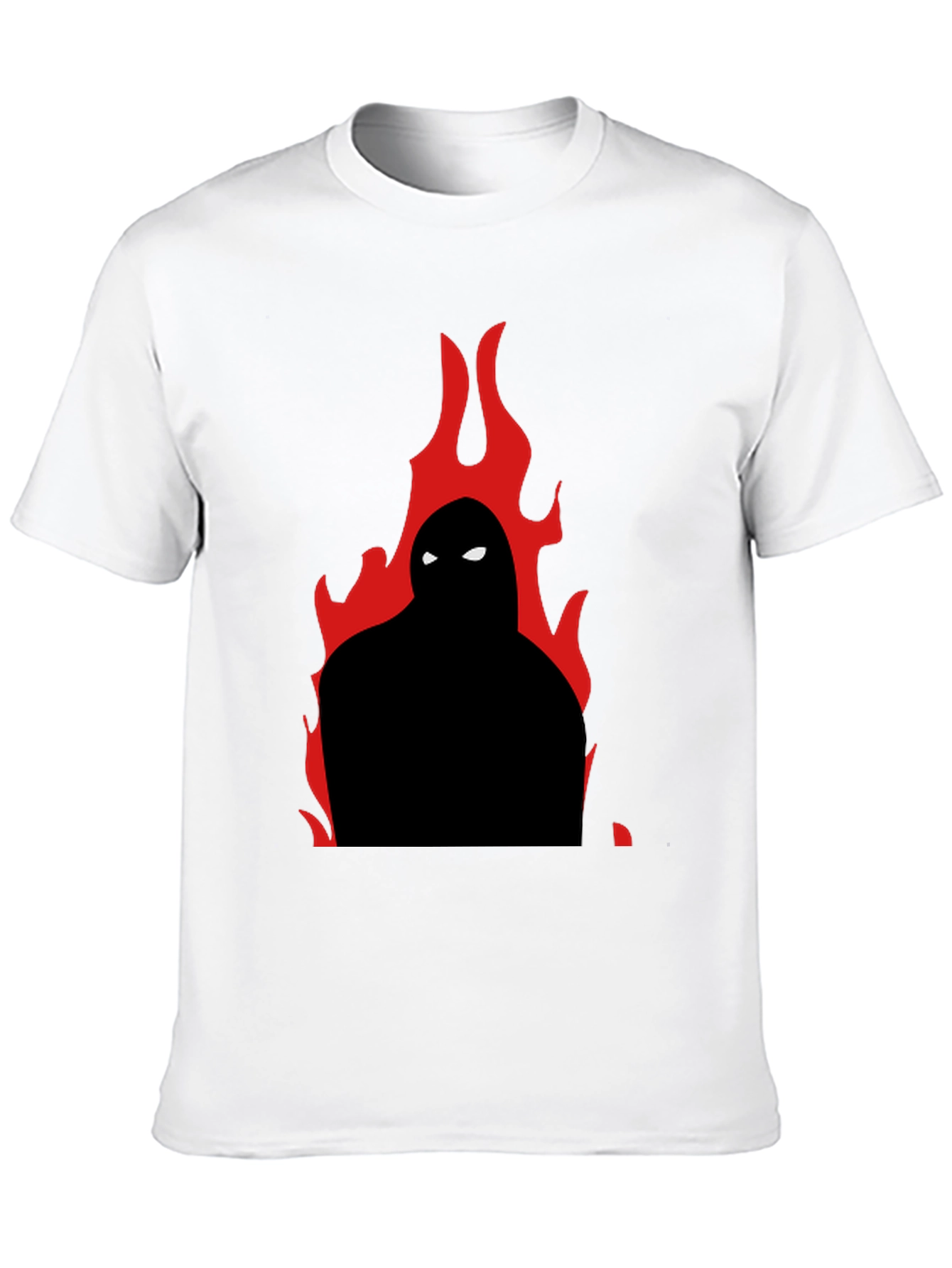 Flame Silhouette Graphic Tee - Cool Casual Style