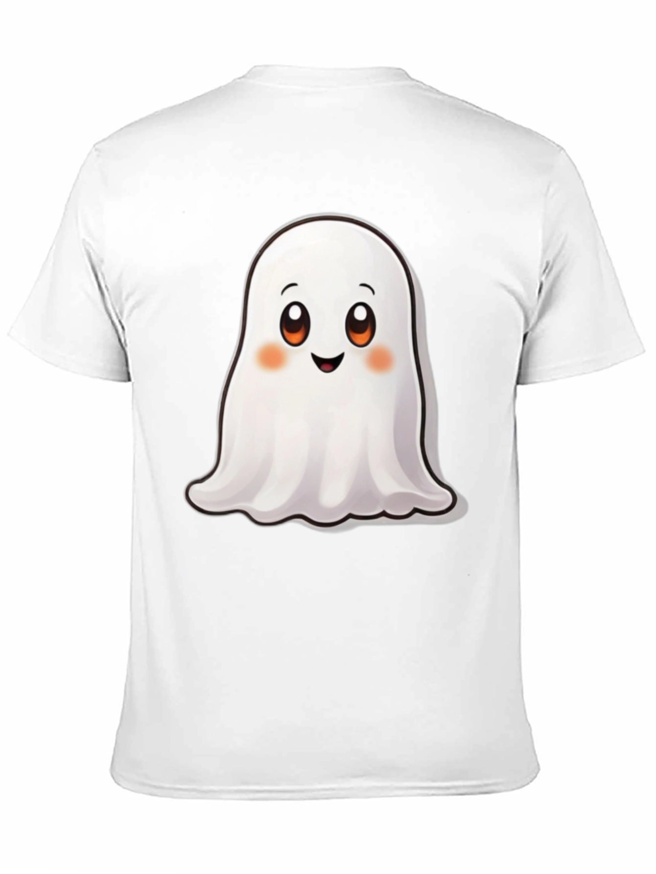 Cute Ghost Graphic Black T-Shirt