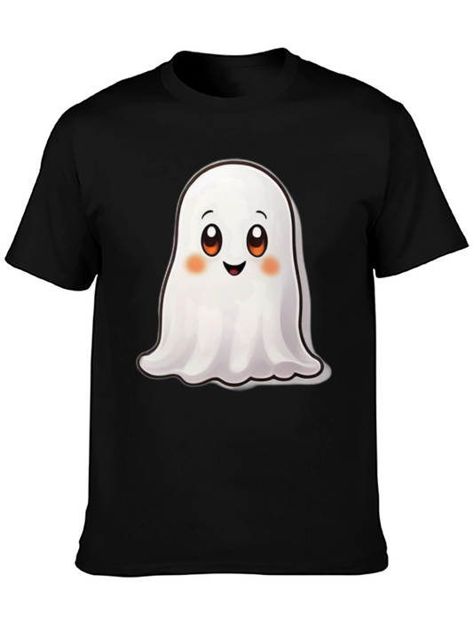 Cute Ghost Graphic Black T-Shirt