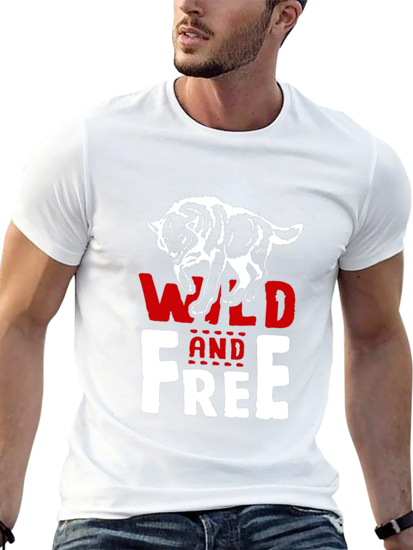 Wild and Free Wolf Graphic T-Shirt