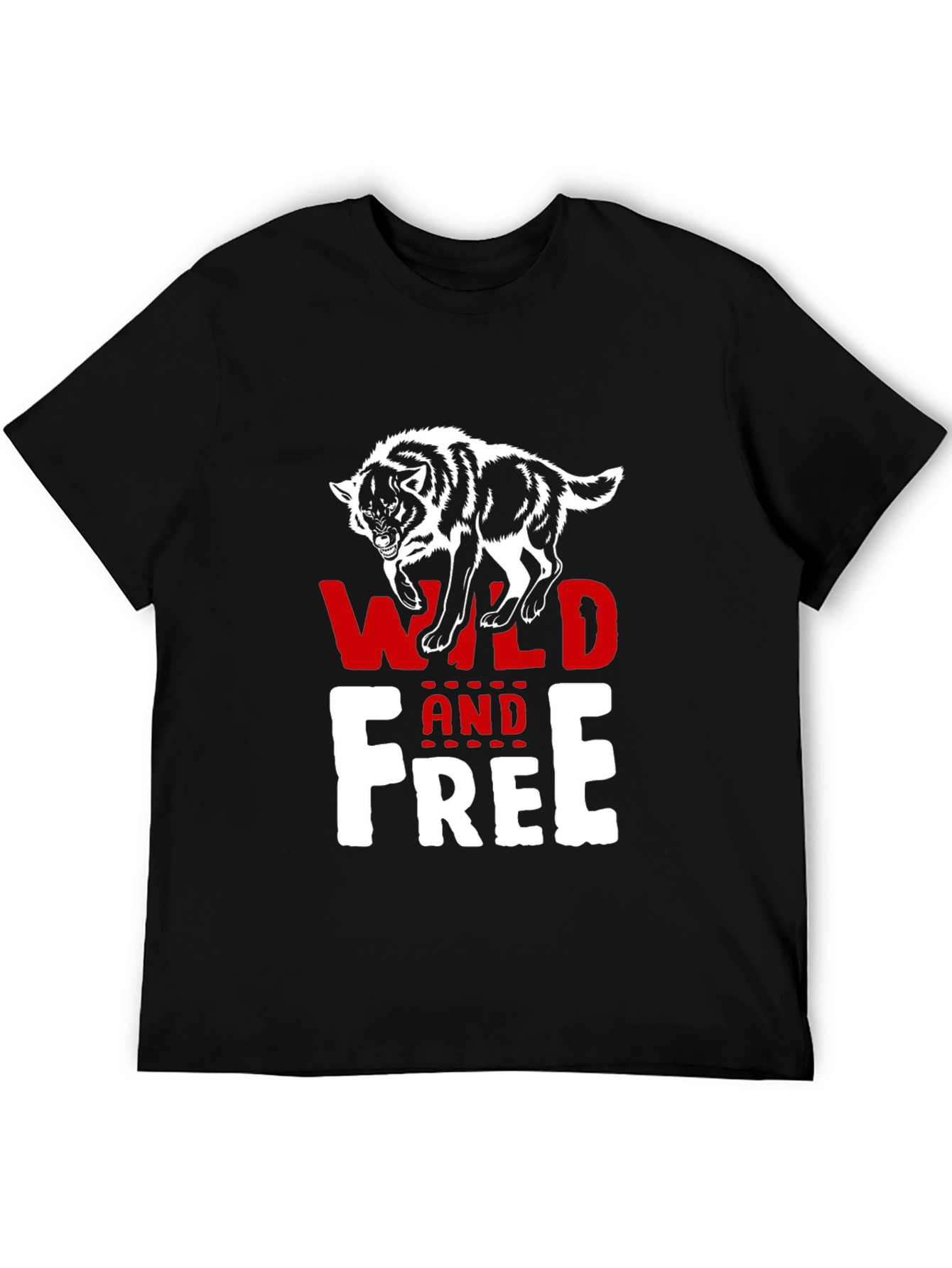 Wild and Free Wolf Graphic T-Shirt
