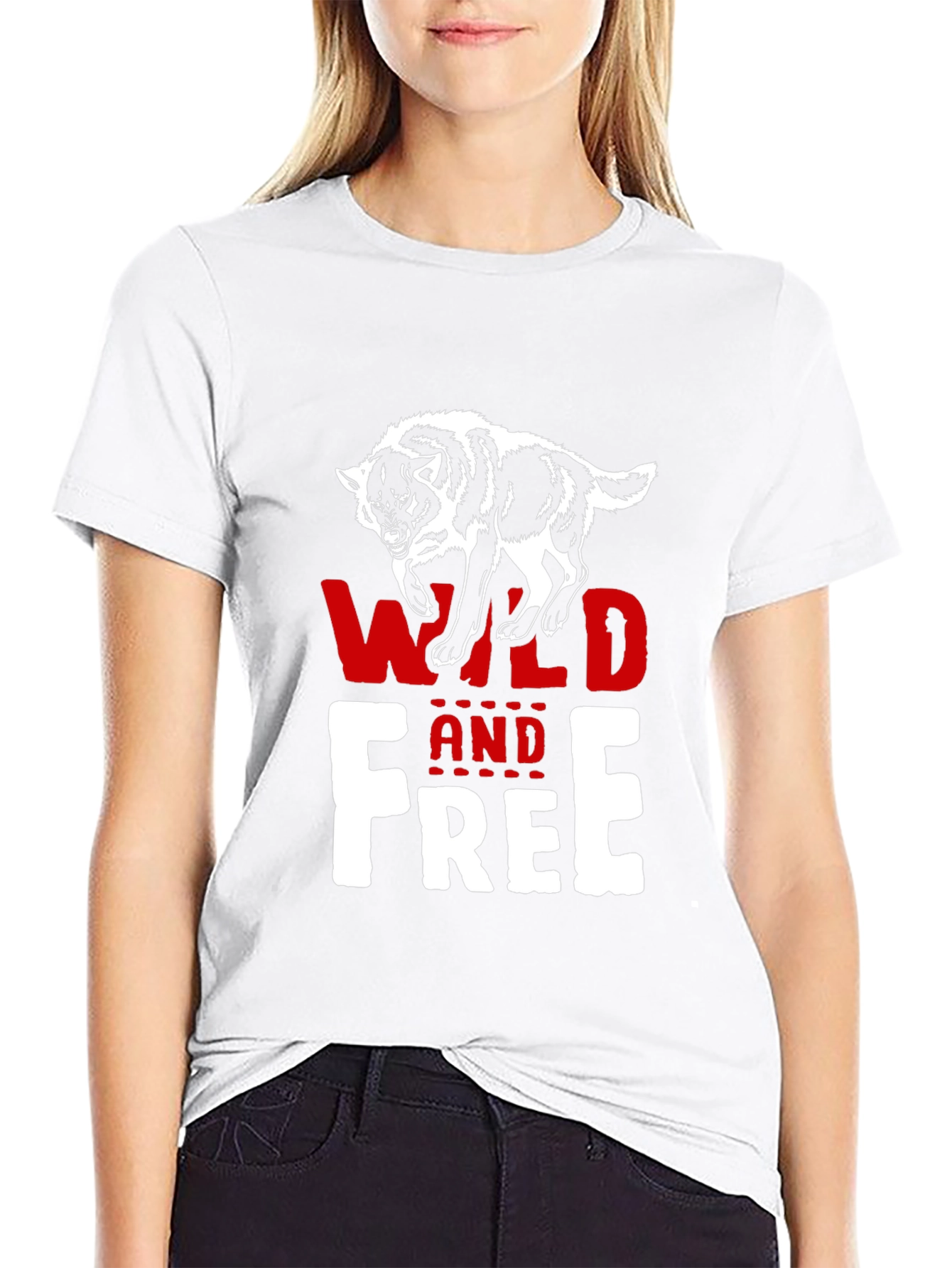 Wild and Free Wolf Graphic T-Shirt