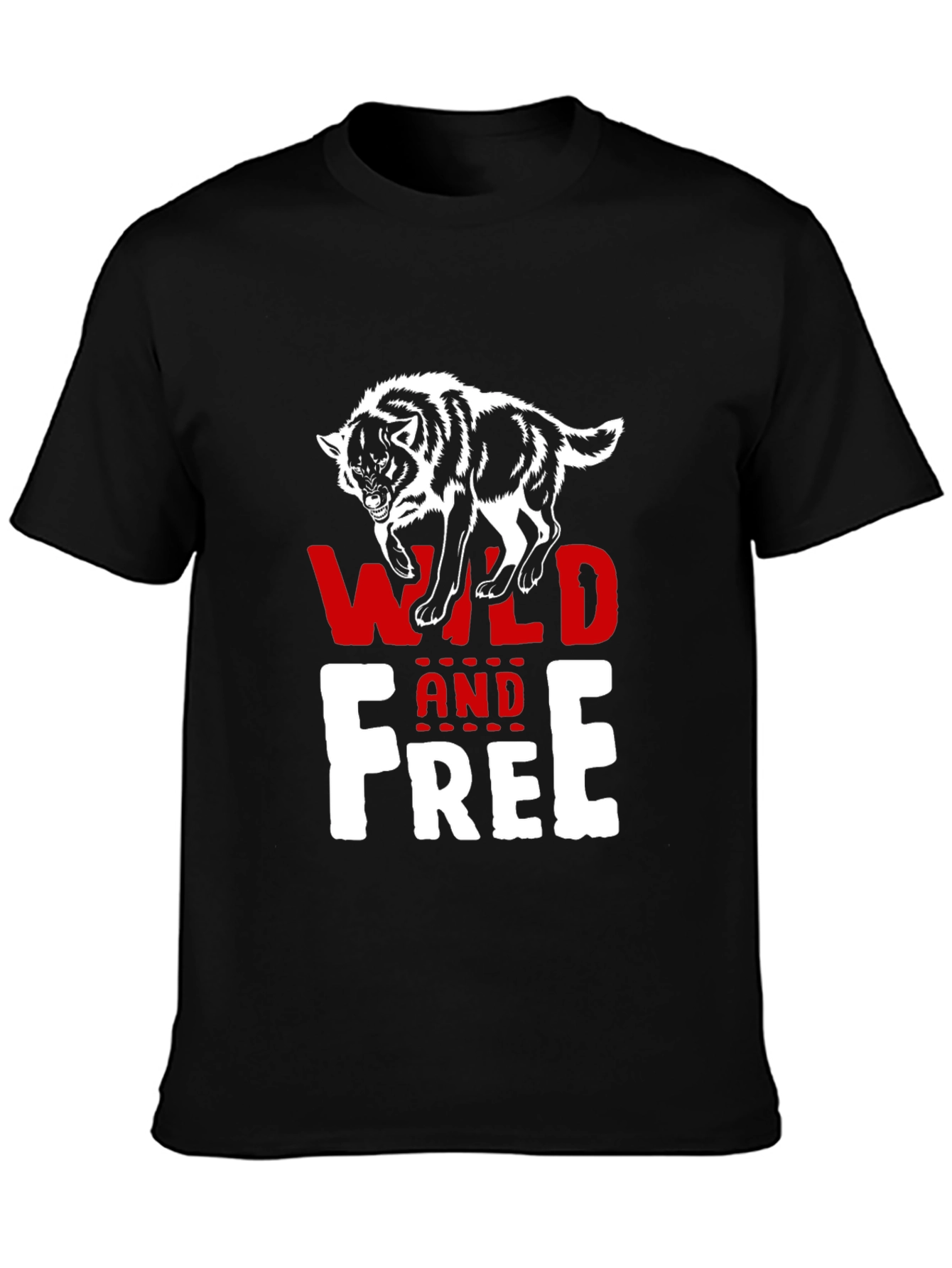Wild and Free Wolf Graphic T-Shirt