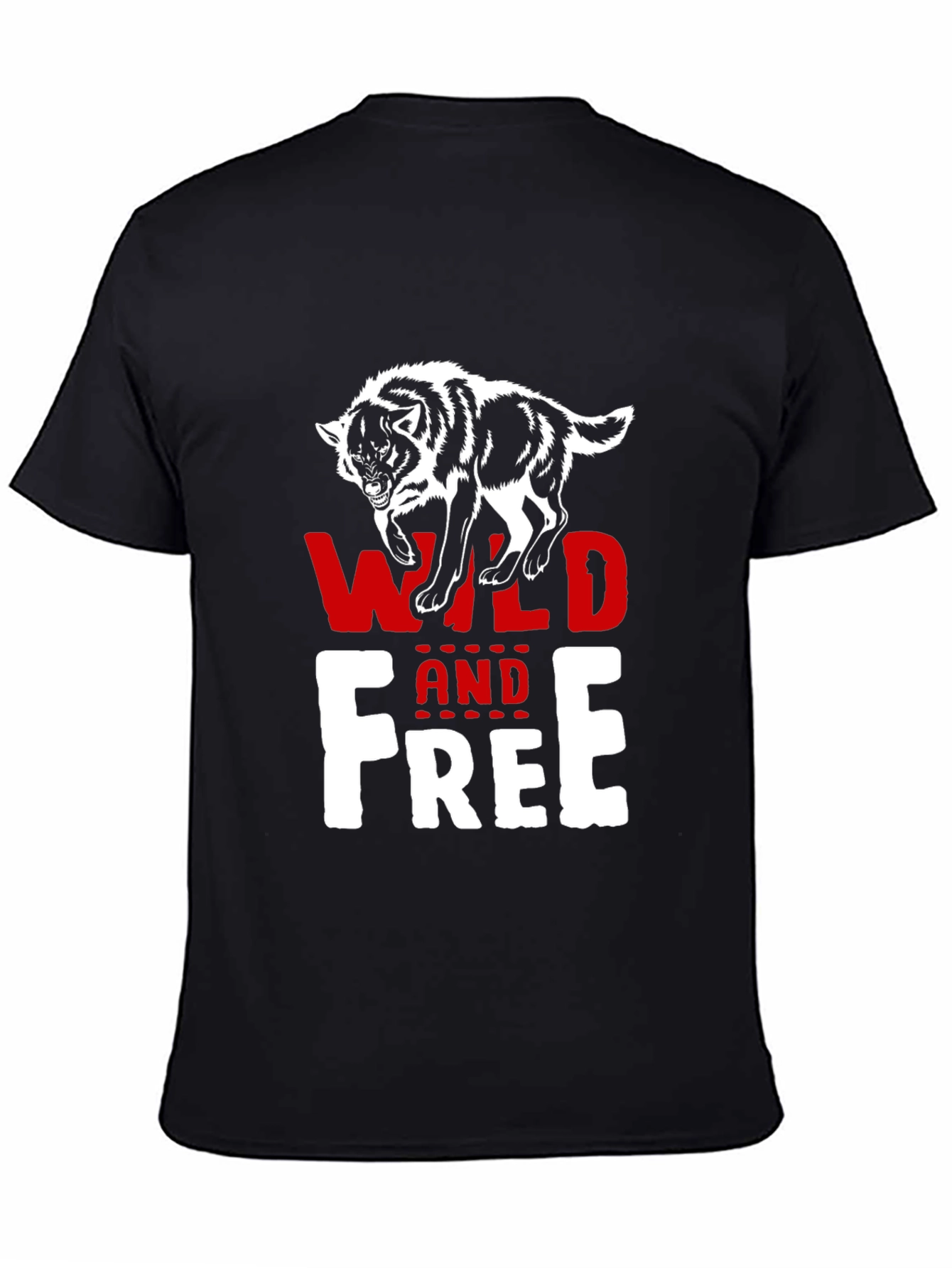 Wild and Free Wolf Graphic T-Shirt