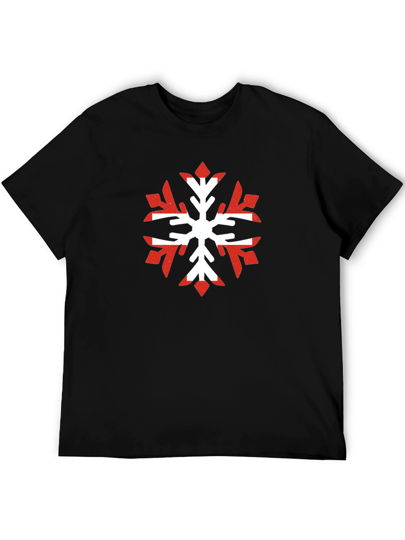 Nordic Snowflake Graphic Tee - Cool Winter Shirt
