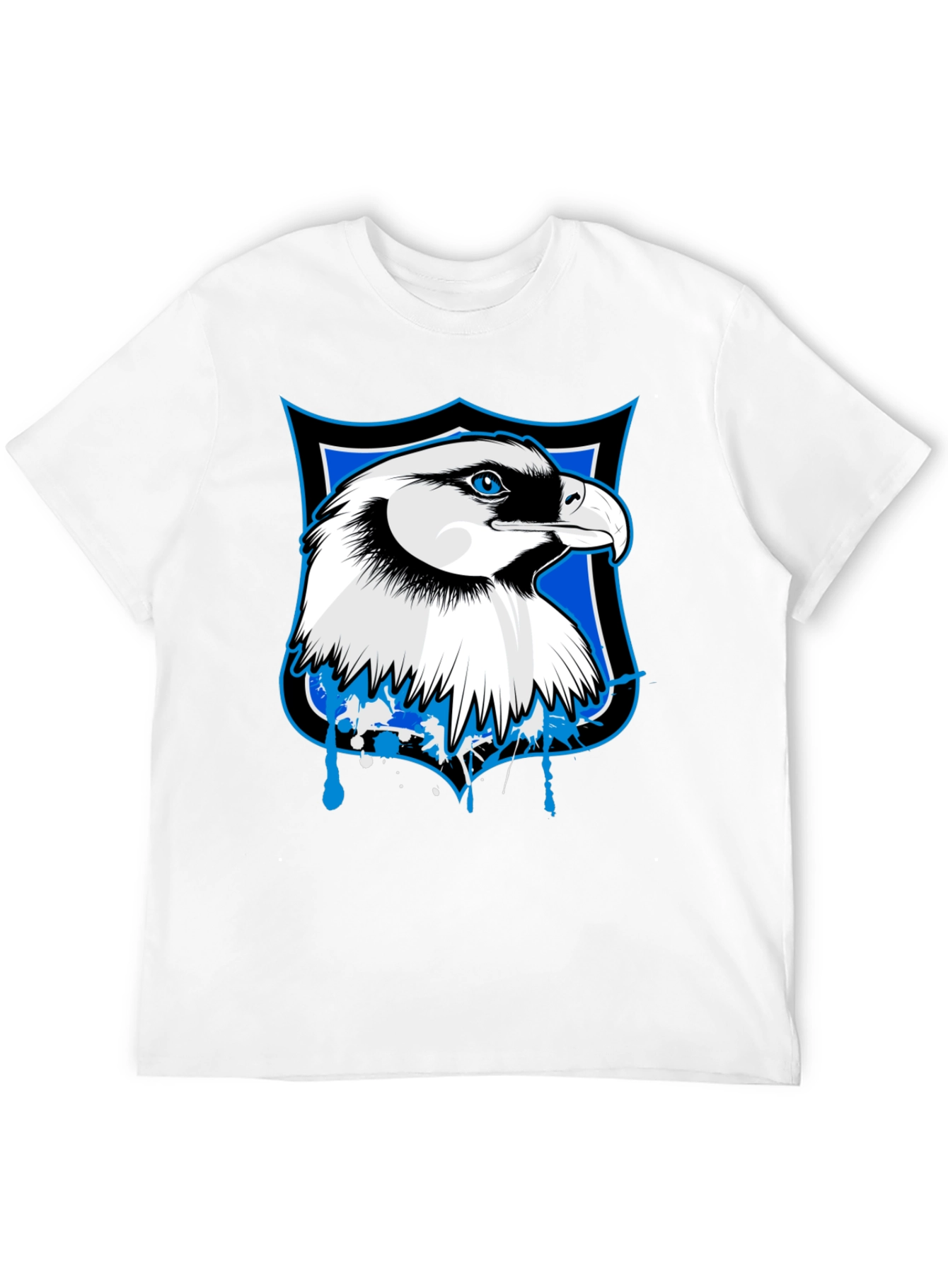 Mens Eagle Shield Graphic Tee - Black