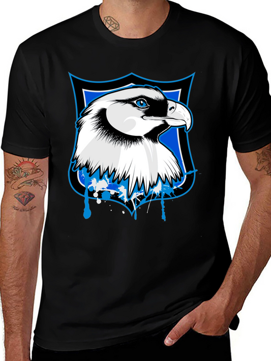 Mens Eagle Shield Graphic Tee - Black