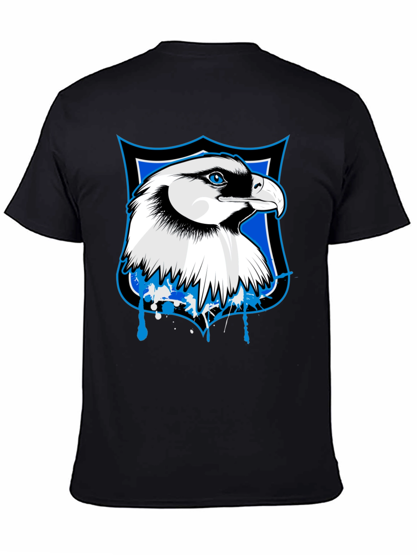 Mens Eagle Shield Graphic Tee - Black