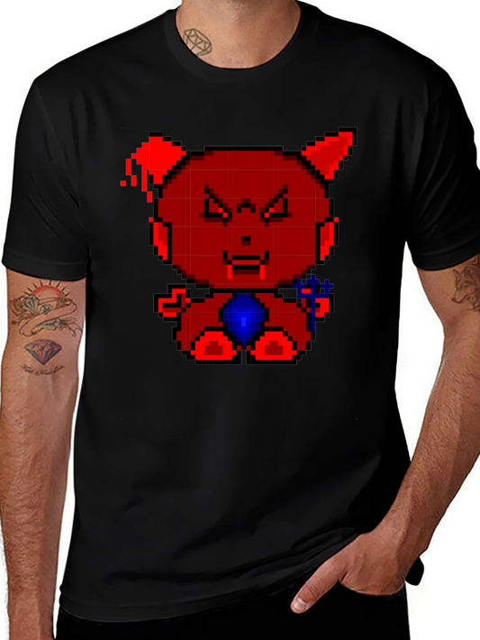 Pixel Devil Bear Graphic Tee