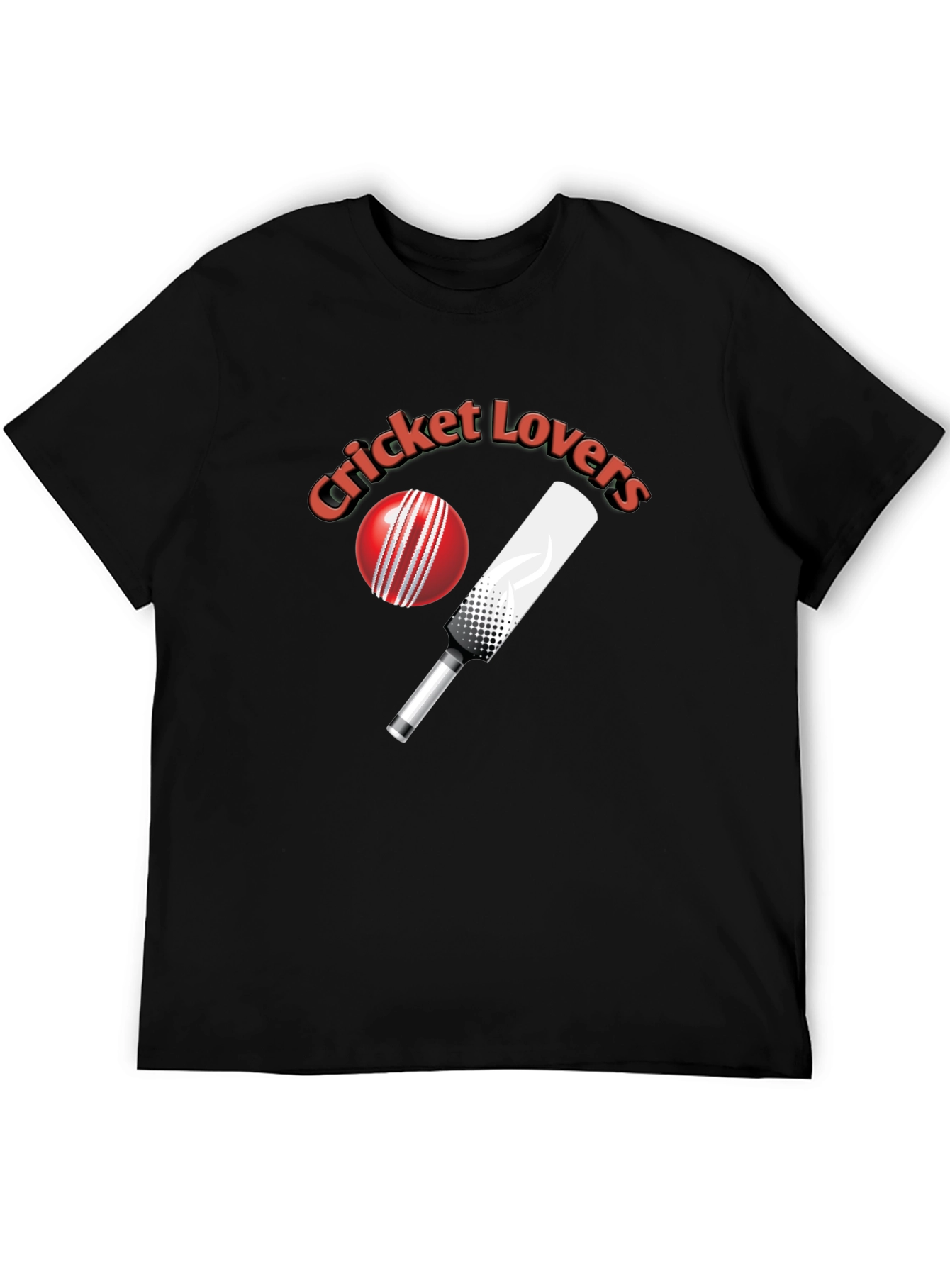 Cricket Lovers Black T-Shirt