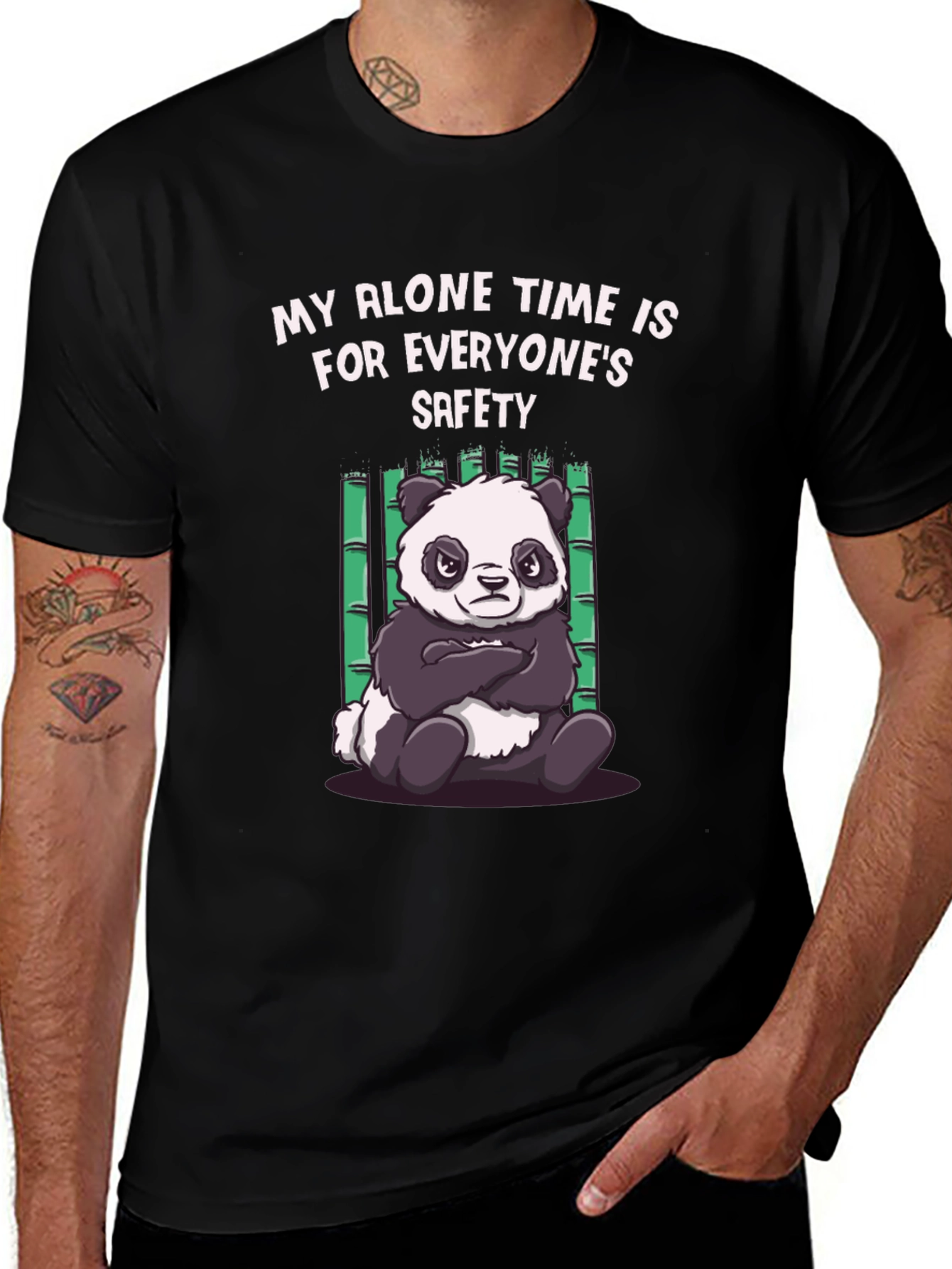 Funny Panda Alone Time T-Shirt