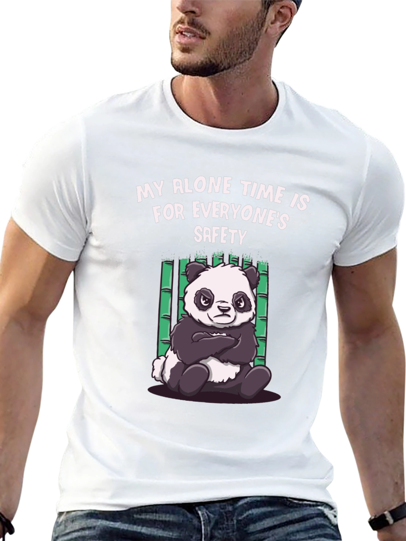 Funny Panda Alone Time T-Shirt