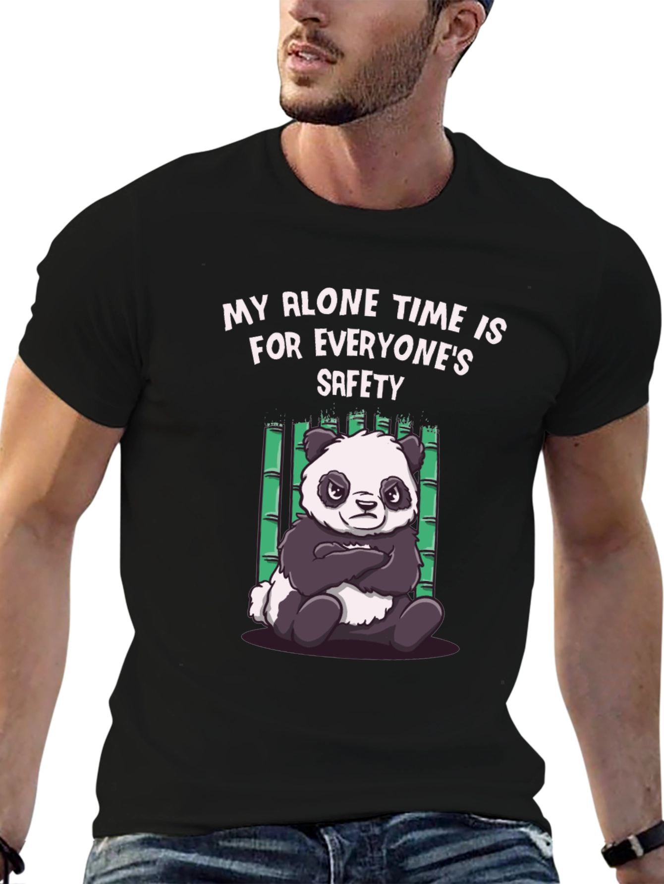 Funny Panda Alone Time T-Shirt
