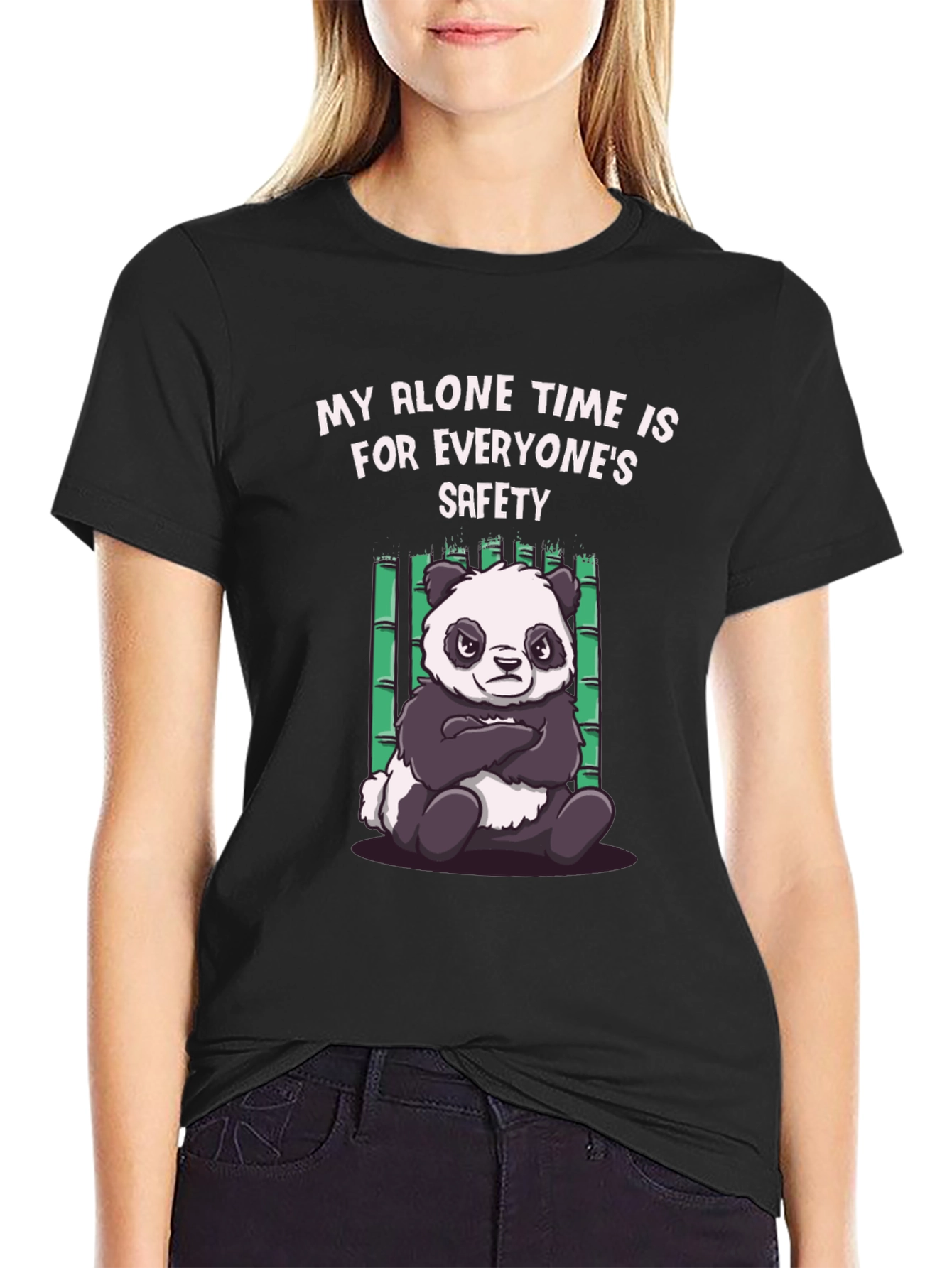 Funny Panda Alone Time T-Shirt