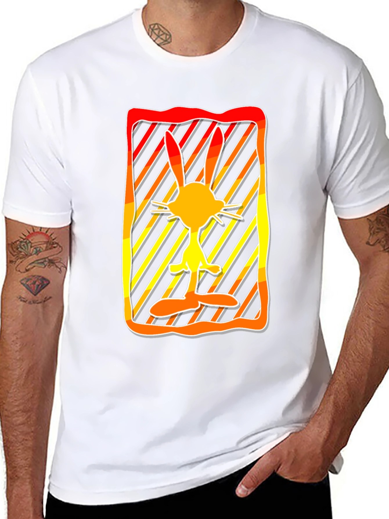 Retro Cartoon Rabbit Graphic Tee