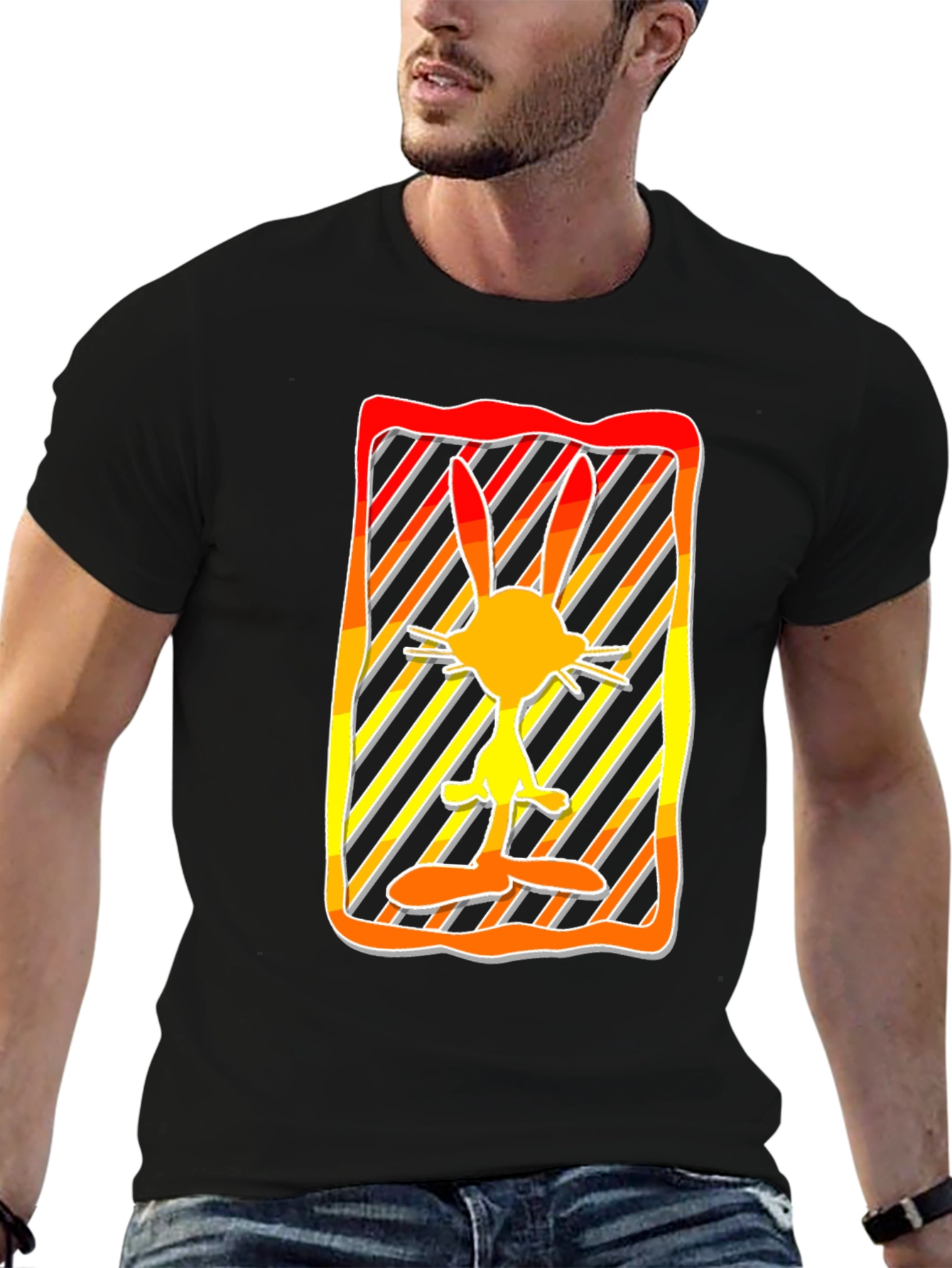 Retro Cartoon Rabbit Graphic Tee
