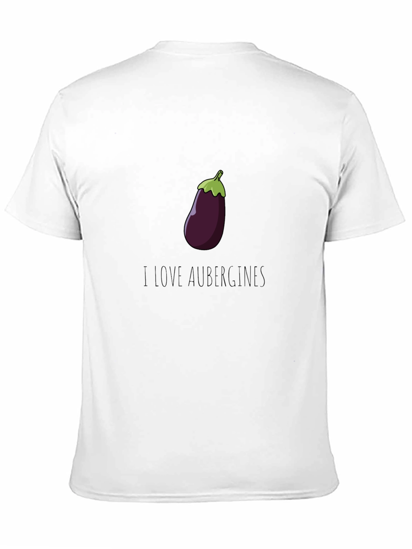 I Love Aubergines T-Shirt - Casual Cotton Tee