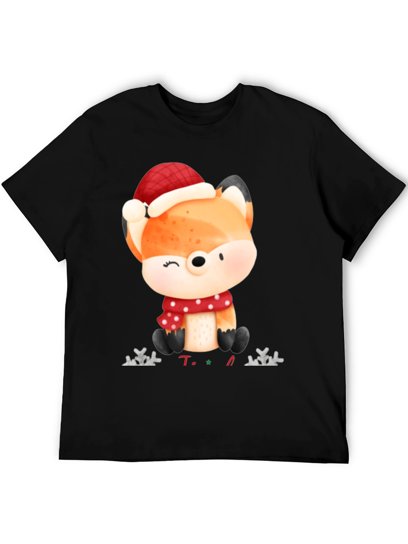 Festive Fox Graphic Tee - Holiday Edition