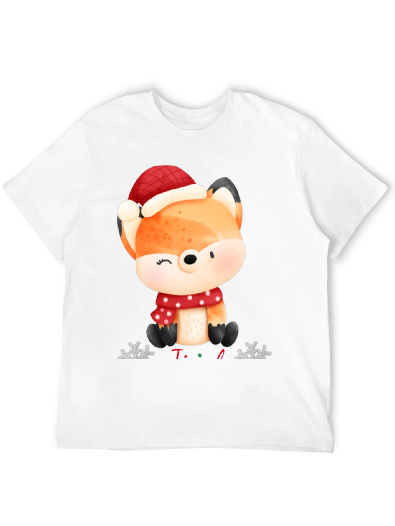 Festive Fox Graphic Tee - Holiday Edition