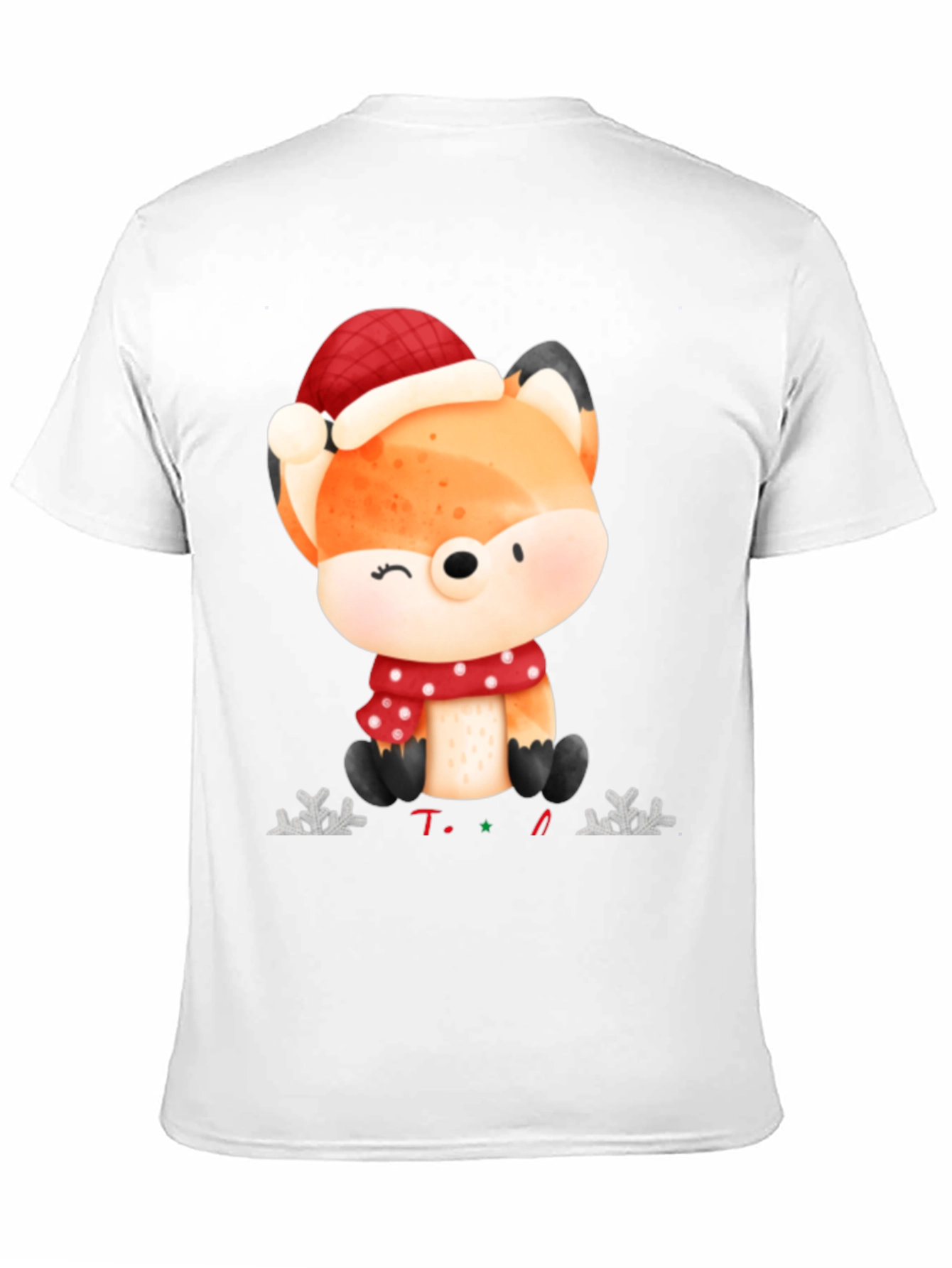 Festive Fox Graphic Tee - Holiday Edition