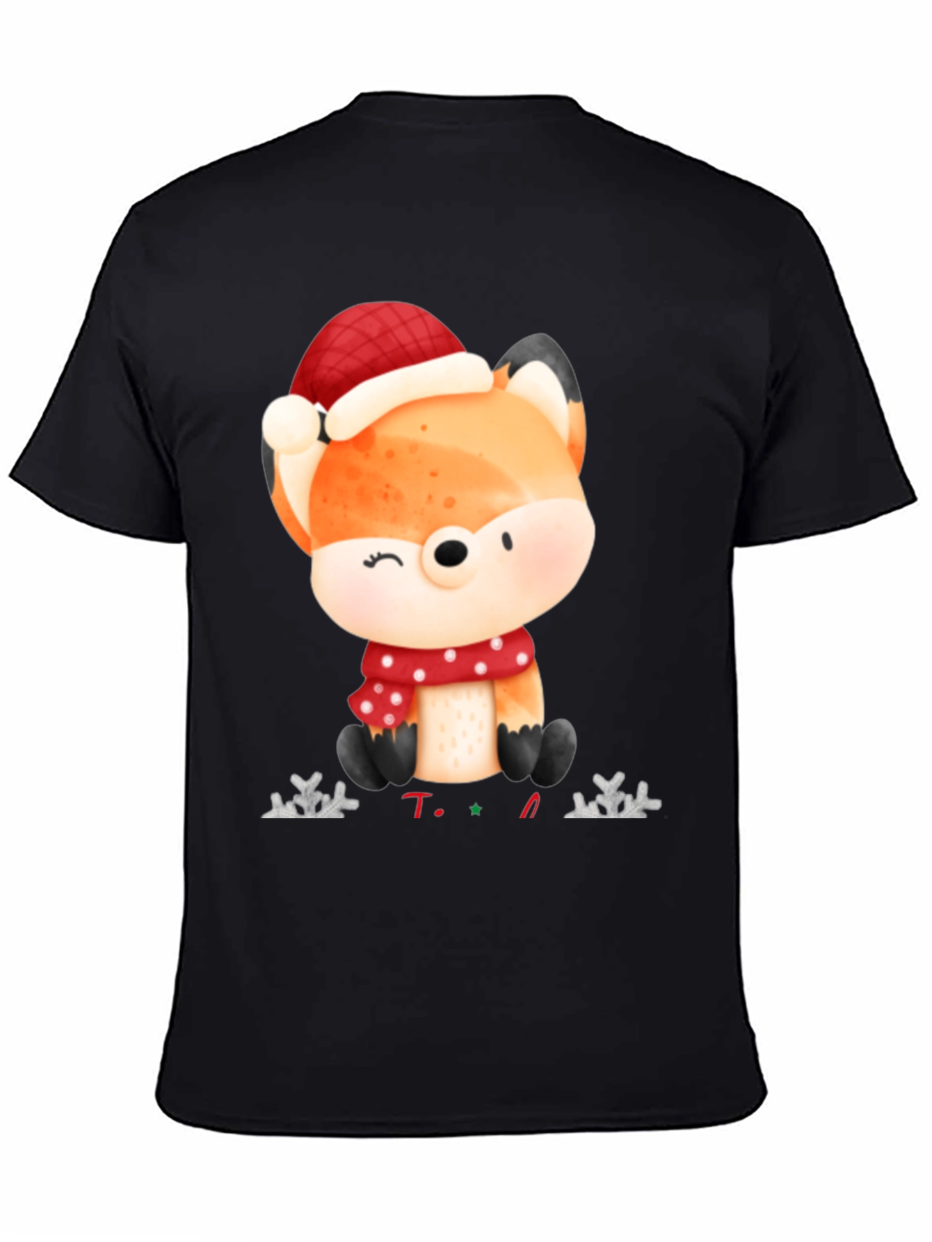 Festive Fox Graphic Tee - Holiday Edition