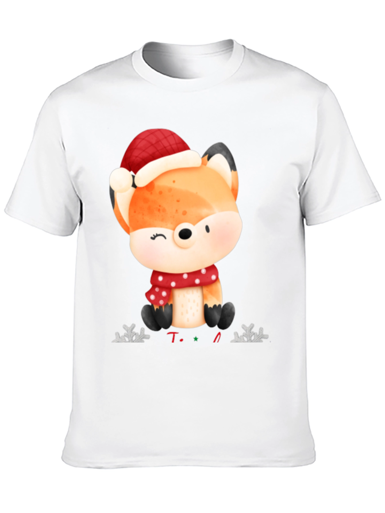 Festive Fox Graphic Tee - Holiday Edition