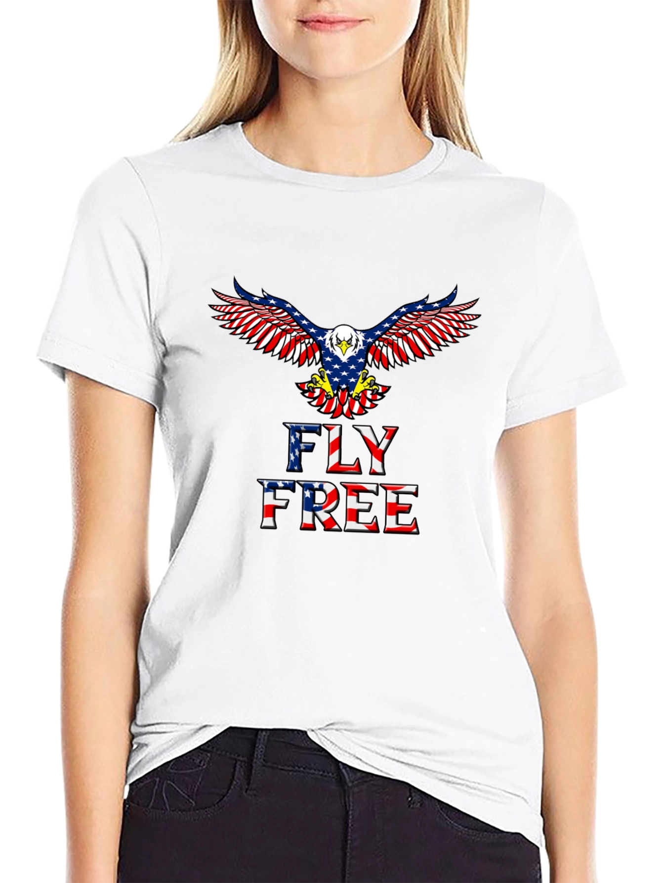 Fly Free Patriotic Eagle T-Shirt