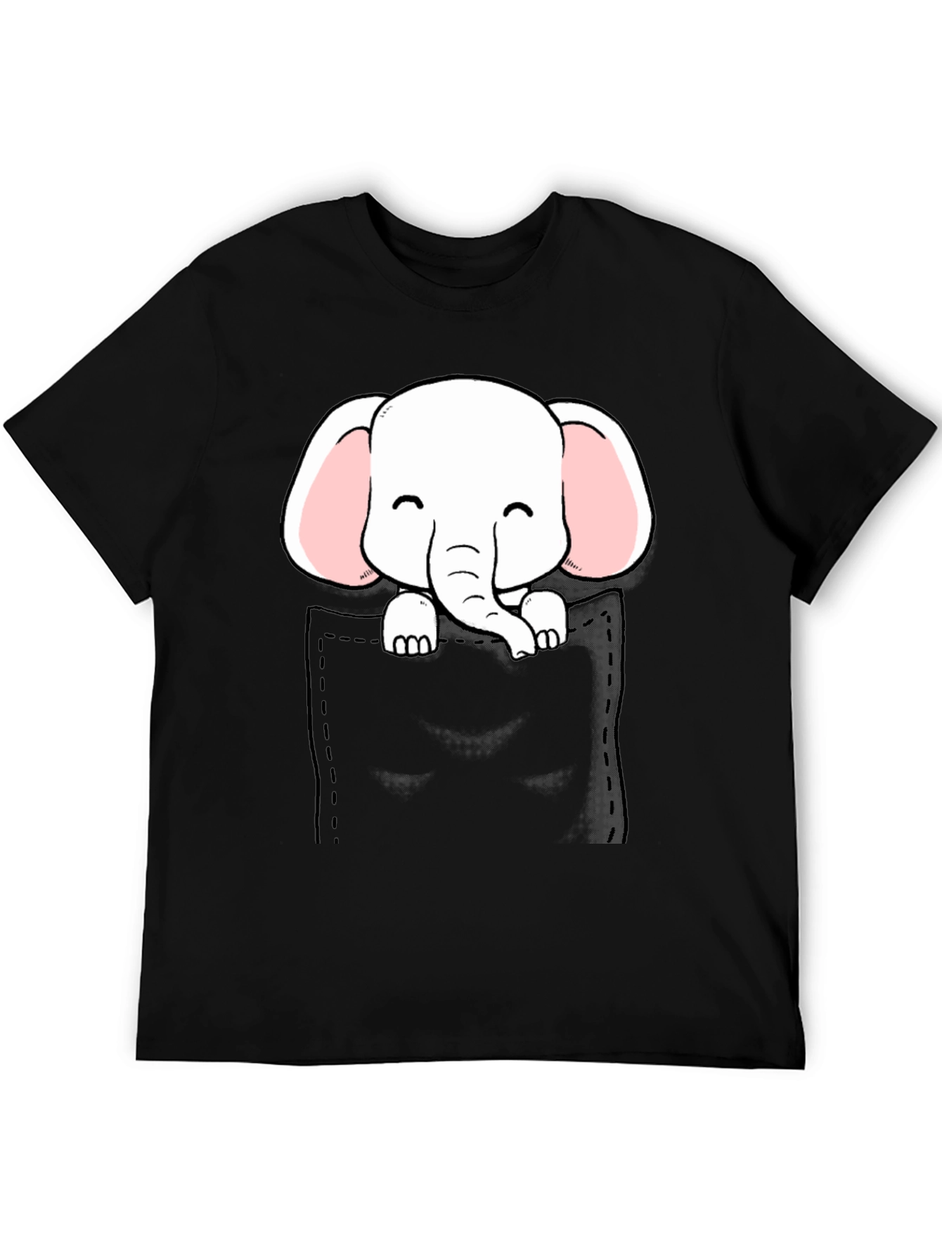 Cute Elephant Pocket T-Shirt