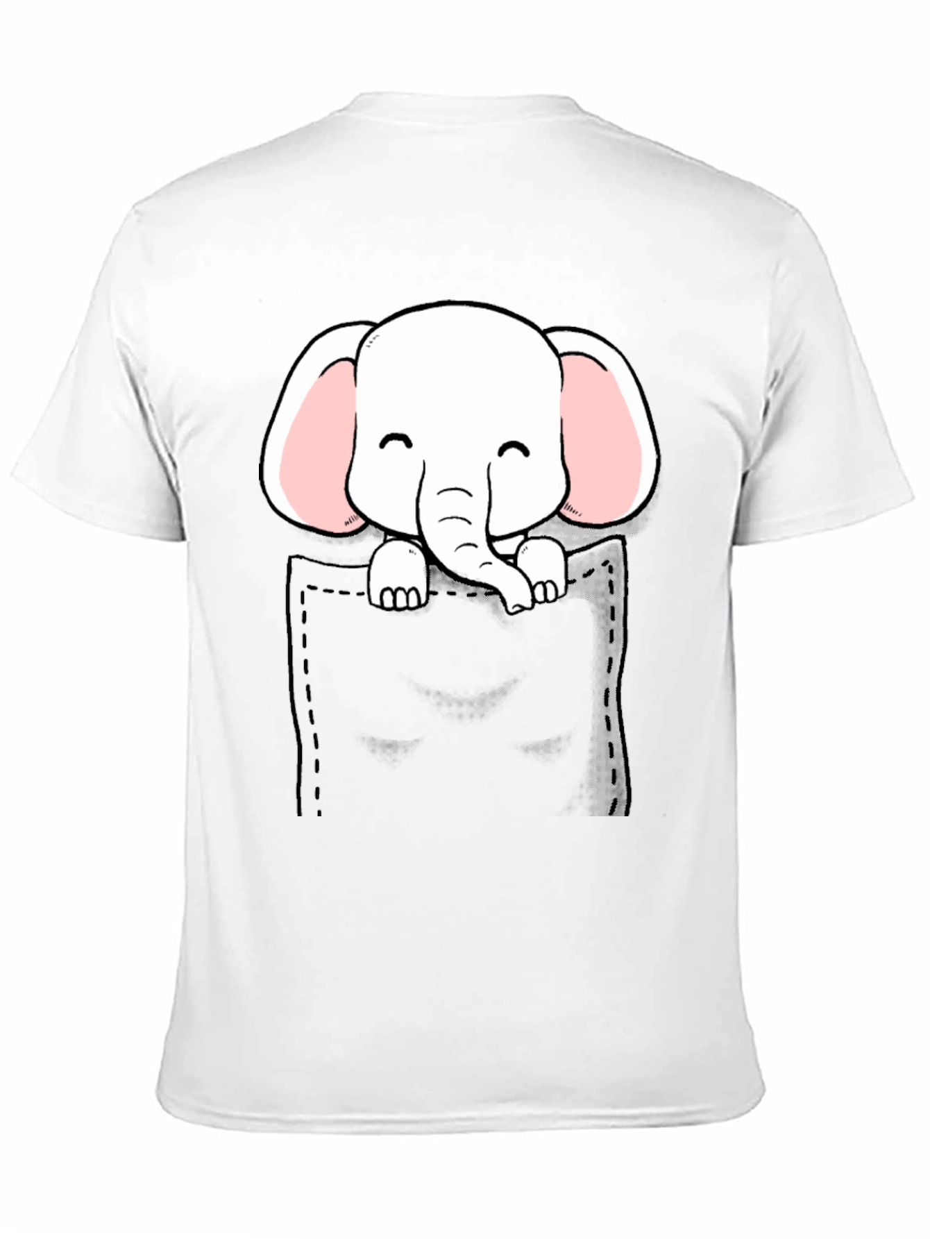 Cute Elephant Pocket T-Shirt