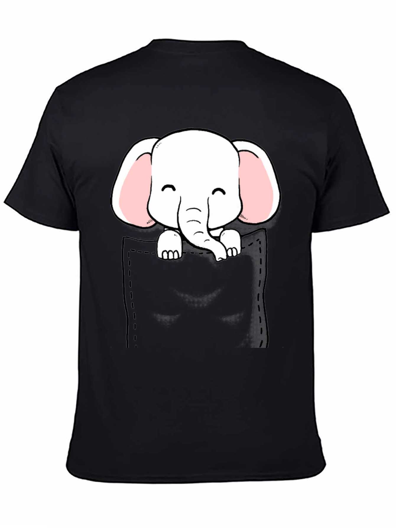 Cute Elephant Pocket T-Shirt