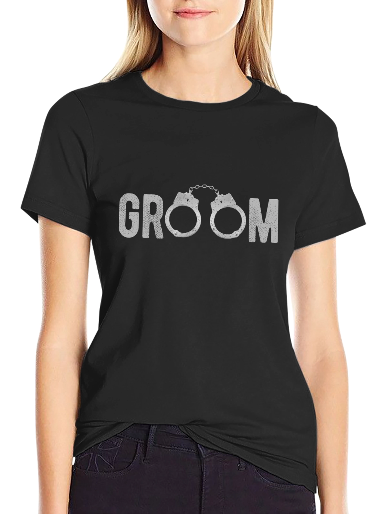Groom Handcuffs Graphic Novelty T-Shirt