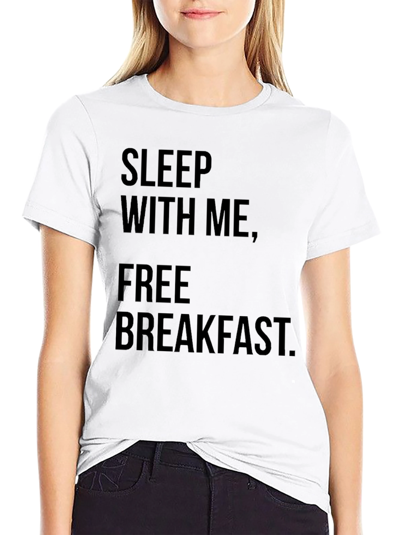 Sleep With Me Free Breakfast Graphic Tee