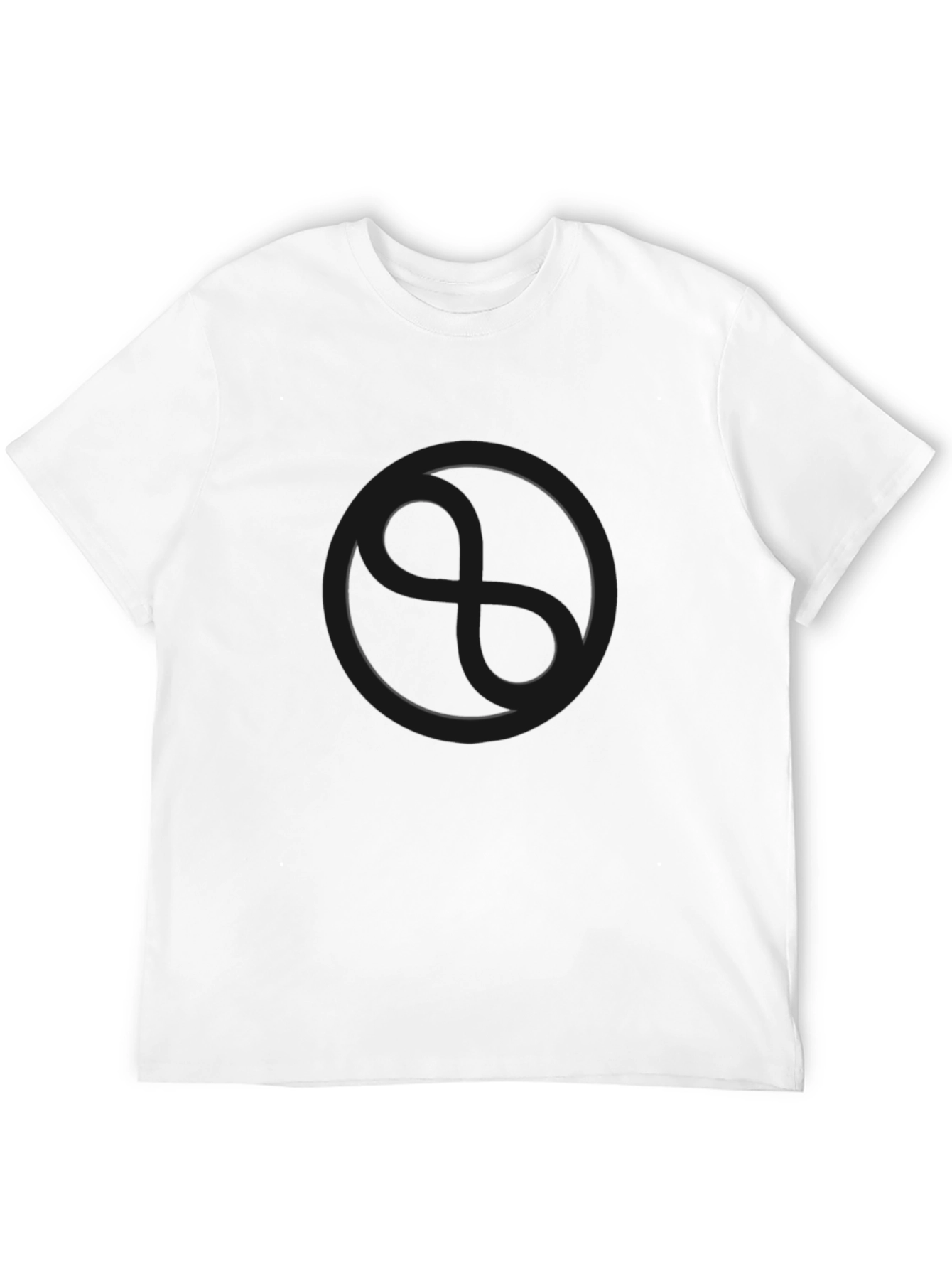 Modern Black Graphic Tee - Circle Design
